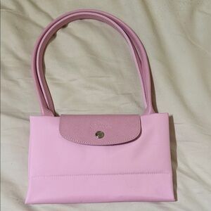 Longchamp Le Pliage Green Large Shoulder Tote Pink